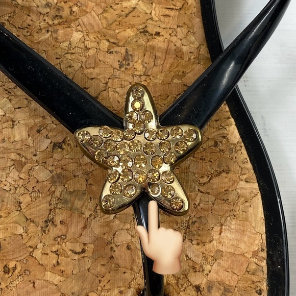 Nomad Black‎ and Gold Starfish Sandals - Picture 4 of 7
